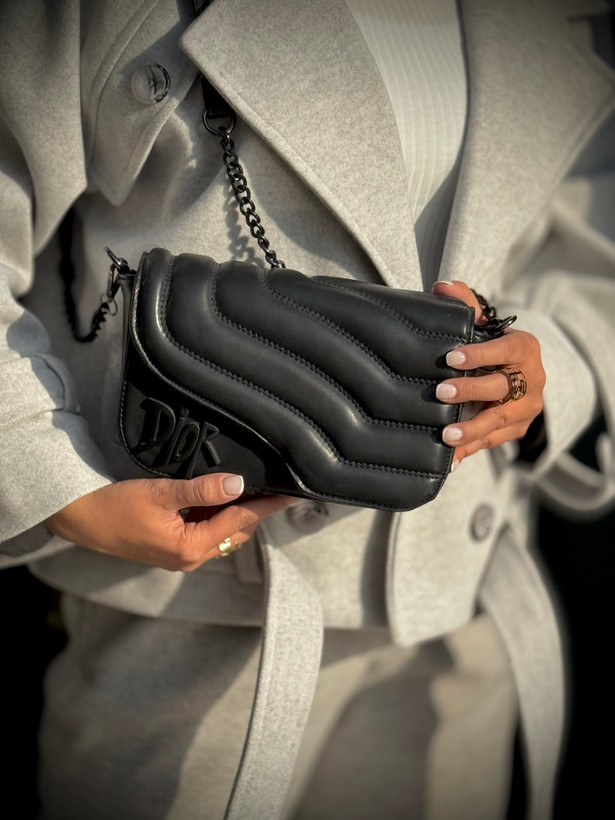 کیف Dior زنانه با چرم مصنوعی مشکی – طراحی لوکس
