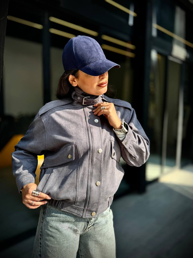 کت بامبر سوئیت زنانه یقه پانچی – جنس نرم و خوشفرم