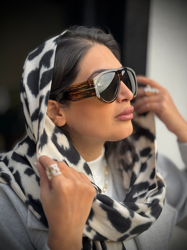 عینک زنانه طرحدار با UV400 مناسب استایل روزمره